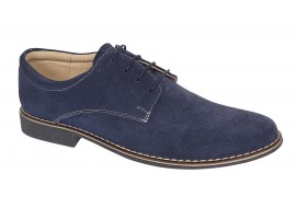 Pantofi barbati casual din piele naturala intoarsa bleumarin PAVELBLM2